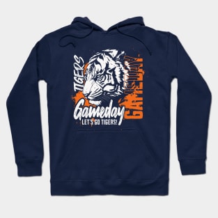 Vintage Tigers Gameday // High School Tigers School Spirit Orange Hoodie